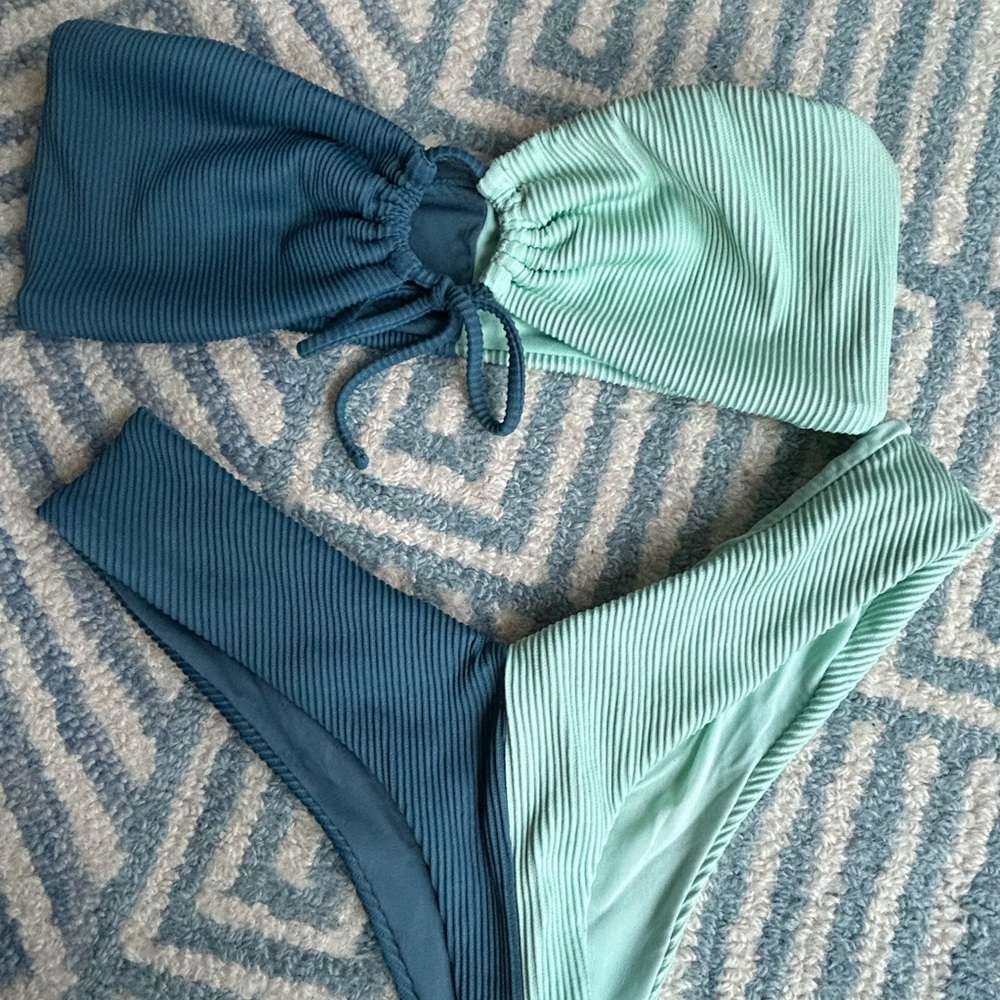 Rip Curl Teal and Mint Bikini Set